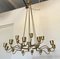 Stilnovo-Style Brass Chandelier, 1950s 3