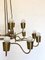 Stilnovo-Style Brass Chandelier, 1950s 14