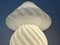 Lámpara de mesa en forma de hongo en forma de espiral grande de cristal de Murano blanco, años 70, Imagen 4
