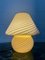 Lámpara de mesa en forma de hongo en forma de remolino de cristal de Murano, años 70, Imagen 2