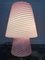 Murano Glass Swirl Mushroom Table Lamp, 1970s 3