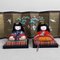 Muñecas Hina japonesas (muñeca Hina) con Byōbu (biombo), años 50. Juego de 3, Imagen 2