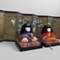Muñecas Hina japonesas (muñeca Hina) con Byōbu (biombo), años 50. Juego de 3, Imagen 9