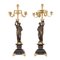 Candelabri Ormolu in bronzo su marmo nero, Francia, metà XIX secolo, set di 2, Immagine 1