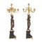 Candelabros franceses Ormolu de bronce sobre mármol negro, década de 1870. Juego de 2, Imagen 3