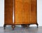 Distressed Burr Walnut Triple Wardrobe with Queen Anne Legs 14