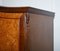 Distressed Burr Walnut Triple Wardrobe with Queen Anne Legs 7