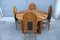 Italienischer Vintage Esstisch mit Stühlen aus Bambus & Messing, 1970er, 9er Set 25