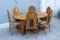 Mesa de comedor italiana vintage con sillas de bambú y latón, años 70. Juego de 9, Imagen 8