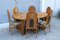 Vintage Italian Dining Table with Chairs in Bamboo and Brass, 1970s, Set of 9 8