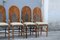 Mesa de comedor italiana vintage con sillas de bambú y latón, años 70. Juego de 9, Imagen 16