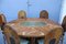 Tavolo da pranzo vintage con sedie in bambù e ottone, Italia, anni '70, set di 9, Immagine 9