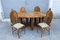 Vintage Italian Dining Table with Chairs in Bamboo and Brass, 1970s, Set of 9 5