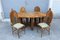 Vintage Italian Dining Table with Chairs in Bamboo and Brass, 1970s, Set of 9, Image 5