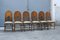 Vintage Italian Dining Table with Chairs in Bamboo and Brass, 1970s, Set of 9 17