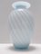 Vintage Vase aus Muranoglas mit hellblauen & weißen Stöcken, 1970er 5