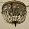 Small French Empire Style Crystal Basket Chandelier, 1920s 2