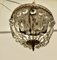 Lámpara de araña francesa pequeña de estilo Imperio de cristal, años 20, Imagen 3