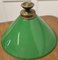 Ausziehbare Wandlampe aus Messing & grünem Glas, 1890er 6