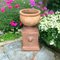 Large Vintage Terracotta Urn with Ornate Square Plynth 3