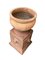 Urna vintage grande de terracota con plynth cuadrado decorado, Imagen 1