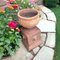 Large Vintage Terracotta Urn with Ornate Square Plynth 2