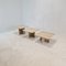 Tables Basses ou d'Appoint en Travertin, Italie, 1990s, Set de 3 2