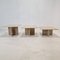 Italian Travertine Coffee or Side Tables, 1990s, Set of 3 3