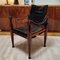 Vintage Wood and Suede Safari British Campaign Chair, 1970s 7