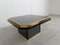 Vintage Black and Brass Coffee Table from Belgo Chrom / Dewulf Selection, 1970s 4