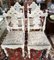 Vintage Carved and Lacquered Chairs, Set of 4 1