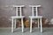 White Wooden Chairs, Italy, 1980s, Set of 2 1