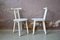 Chaises Blanches en Bois, Italie, 1980s, Set de 2 2