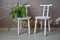 White Wooden Chairs, Italy, 1980s, Set of 2 3