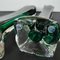 Grüne Mid-Century Glas Tischlampen von Paul Kedelv für Flygsfors, Schweden, 1950er, 2er Set 14