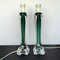 Mid-Century Modern Green Glass Table Lamps by Paul Kedelv for Flygsfors, Sweden, 1950s, Set of 2 5
