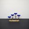 Candlestick in Brass and Blue Art Glass by Gunnar Ander for Ystad Metall, 1960s, Image 3