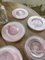 Pink Plates in Puffed Glass, 1960s, Set of 12 19