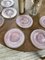 Pink Plates in Puffed Glass, 1960s, Set of 12 9