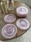 Pink Plates in Puffed Glass, 1960s, Set of 12 8