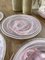 Pink Plates in Puffed Glass, 1960s, Set of 12 18