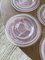 Platos rosas de vidrio inflado, años 60. Juego de 12, Imagen 4