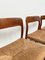 Model 75 Straw Chairs by Niels Otto Møller, 1950s, Set of 4 28