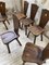 Popular Art Savoyard Oak Chairs, 1950s, Set of 6 11