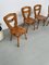 Savoyard Pine Chairs, 1950s, Set of 4 33