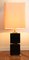Large Hollywood Regency Style Black & Gold Table Lamp, 1970s, Image 3