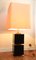 Grande Lampe de Bureau Style Hollywood Regency Noire et Dorée, 1970s 4