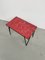 Red Ceramic Coffee Table, 1950s 6