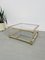 Acrylic Coffee Table in Brass and Glass, 1970s 10