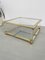 Acrylic Coffee Table in Brass and Glass, 1970s 30